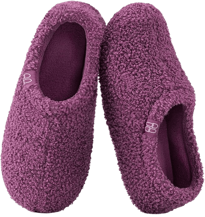 Women's Fuzzy Curly Fur Memory Foam Loafer Slippers